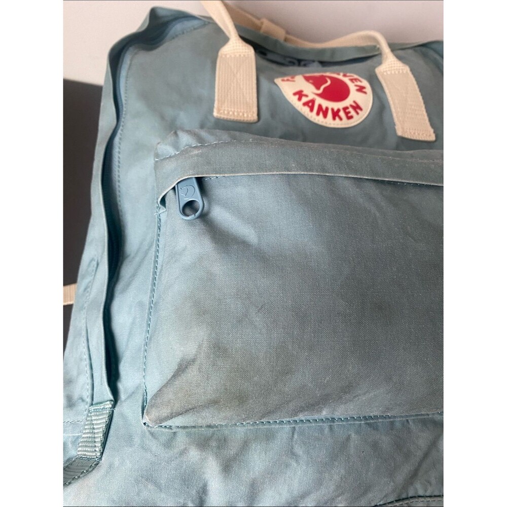 Rare Fjallraven Classic Kånken Sky Blue Backpack Laptop Pocket Everyday School - Picture 16 of 16